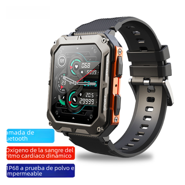 C20Pro Outdoor Smartwatch – Bluetooth Calling, Health Monitoring, IP68 Waterproof, and 123 Sport Modes