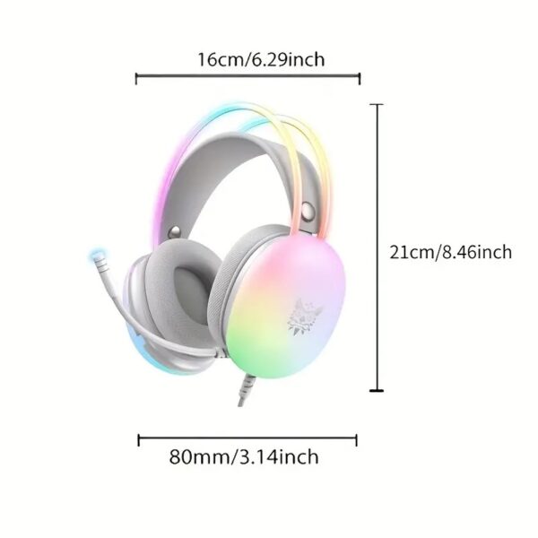 RGB Gaming Headset with Noise-Canceling Microphone for PS4, PS5, Xbox One, and PC - Image 2